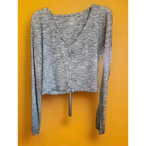 Arizona Jean Co Women's blue button-down Cropped cardigan sweater XL Nwt A123 - Picture 1 of 5